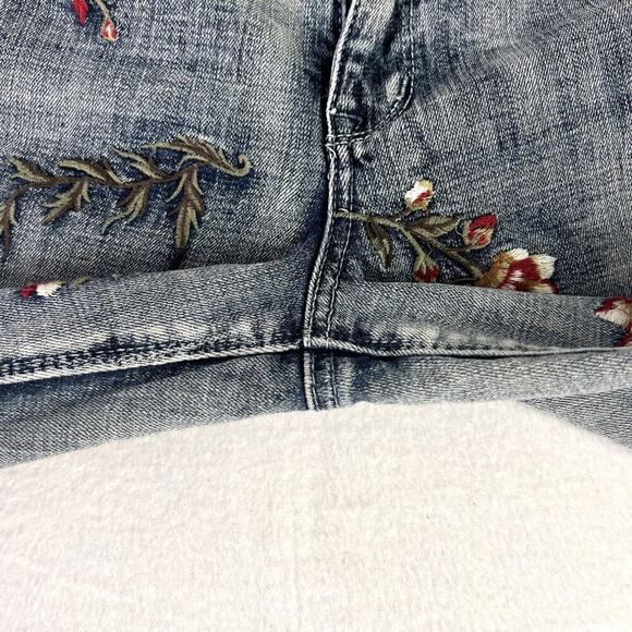 Laurie Felt Jeans Womens 4 Vintage Blue Classic Denim Embroidered Slim Leg Jean - Picture 5 of 15